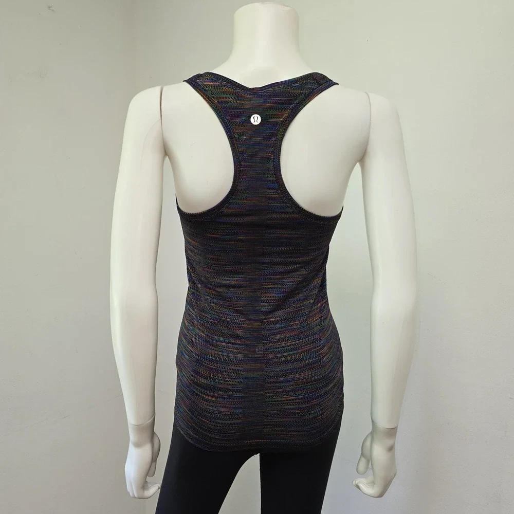 Lululemon Swiftly Tech Racerback Tank Top 2.0 Women Size 4 Run Rainbow Heather